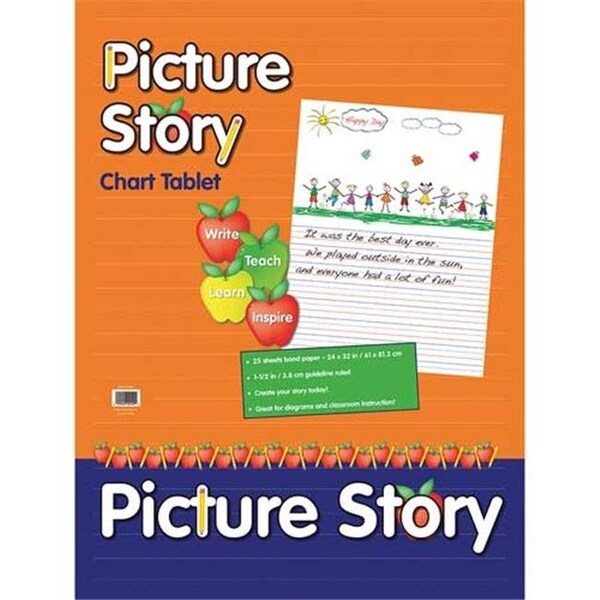 Pacon Corporation Pacon PACMMK07430 Chart Tablet 24 x 32 1.5 in. Ruled Picture Story PACMMK07430 - main